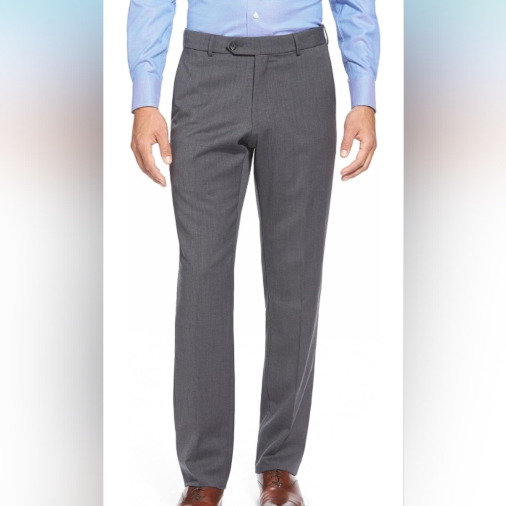 Ballin Soho Modern Fit Super 120s Grey Wool Pants Size 36x32